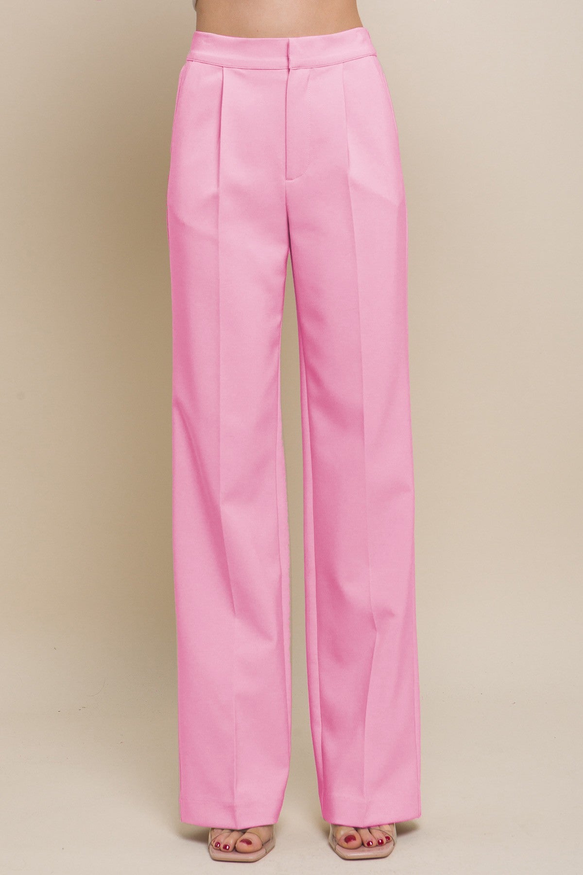 The Muse Wide-Leg | Pink Trousers