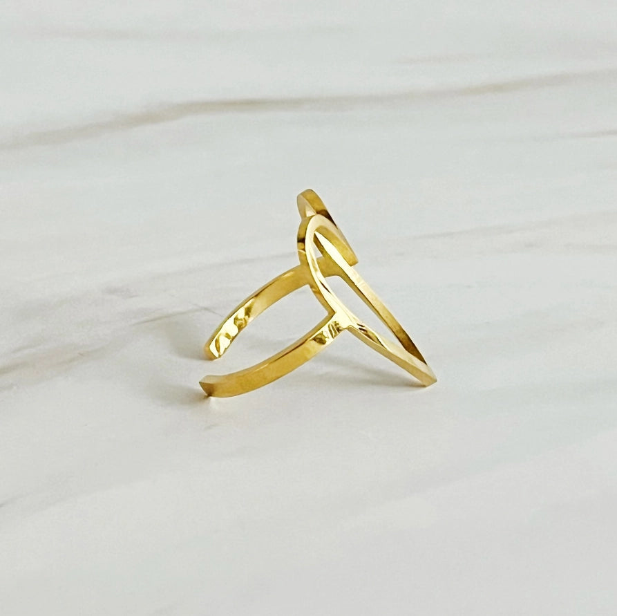 Open Heart Lovely Ring | GOLD