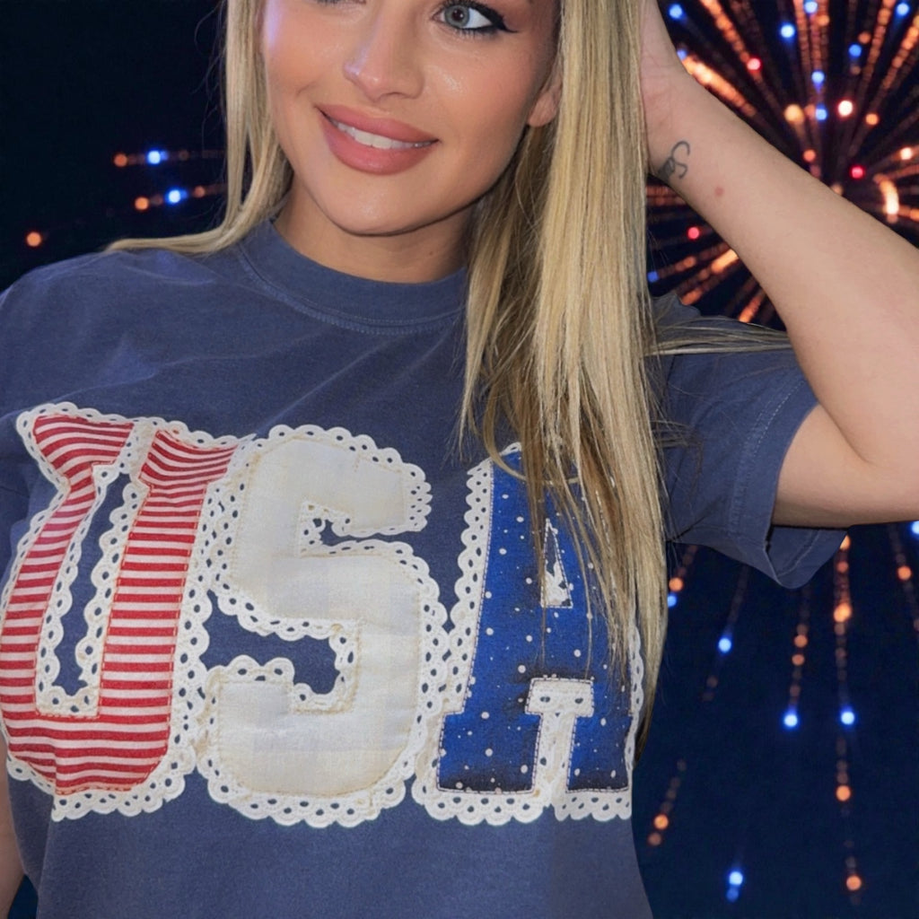 USA Patchwork Tee
