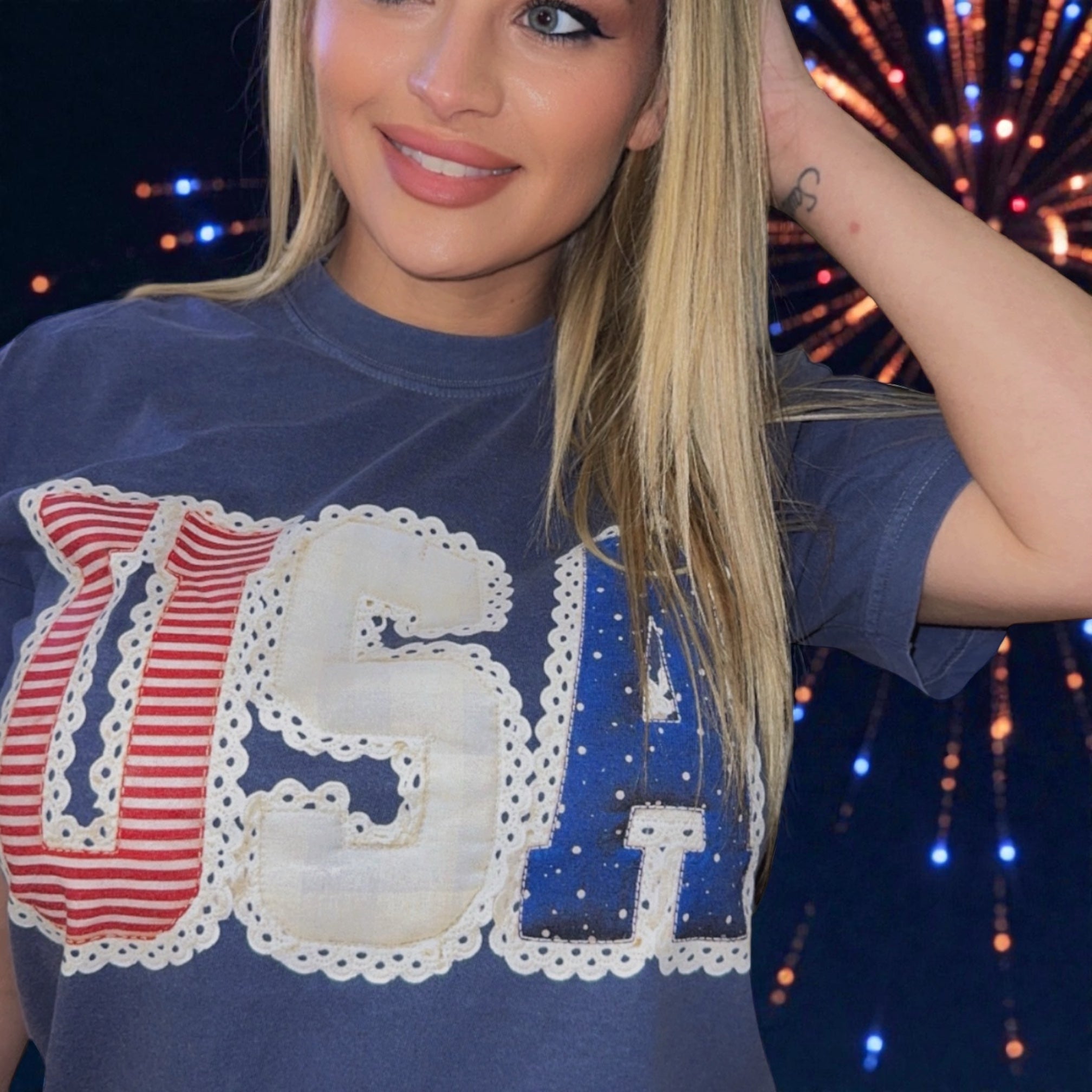 USA Patchwork Tee