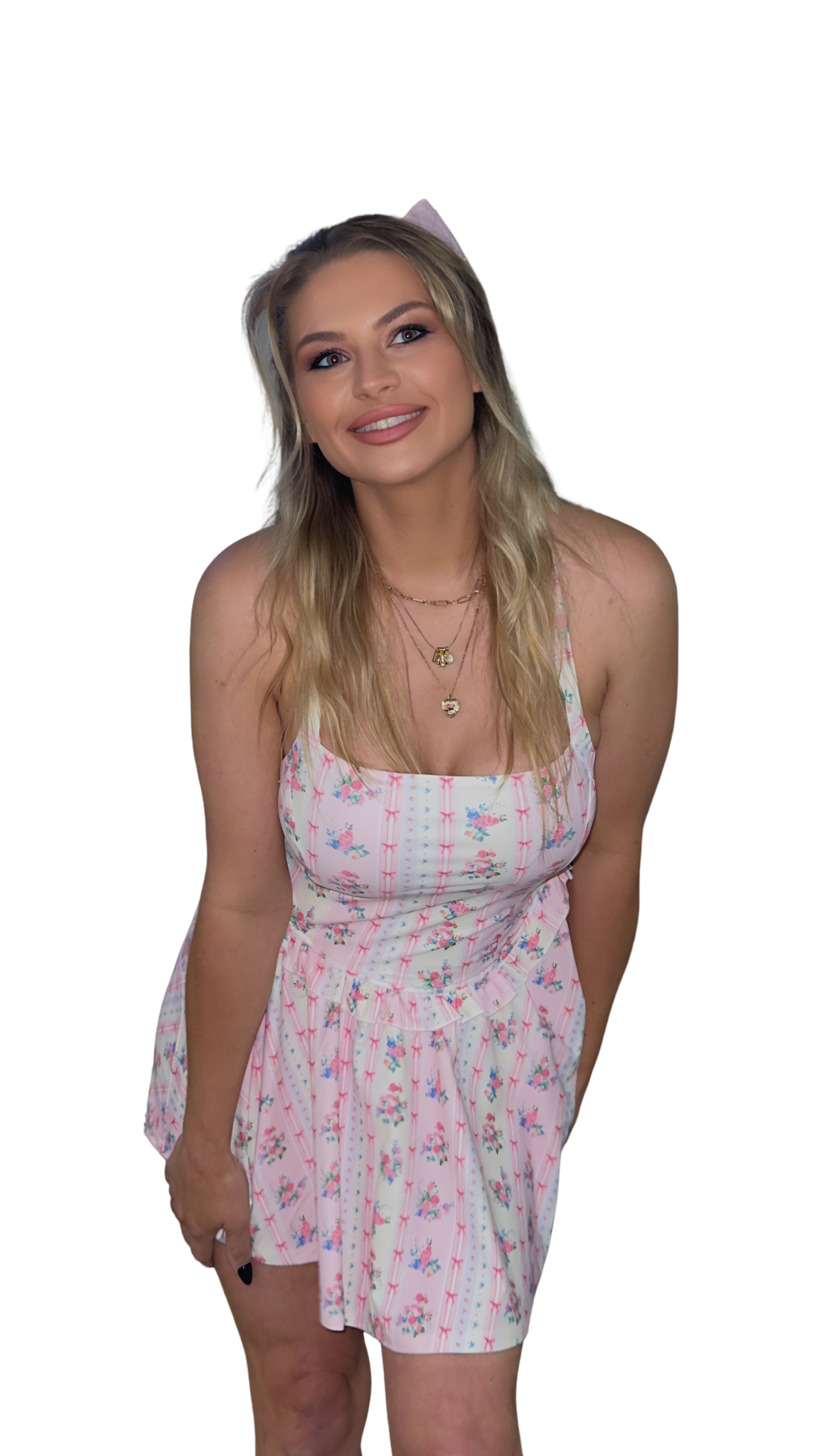 Bow & Bloom Mini Dress