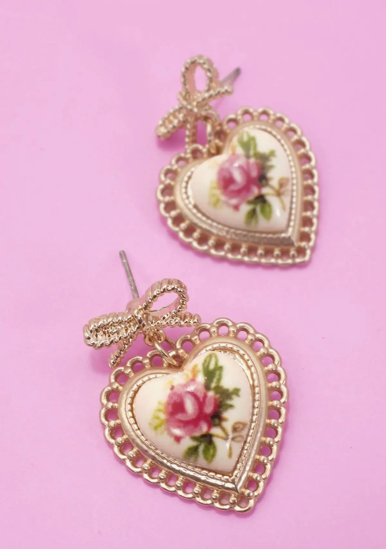 Rosette Cœur Earrings