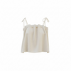 Seaside Pearl Embellished Linen Top: 2 TONE LINEN