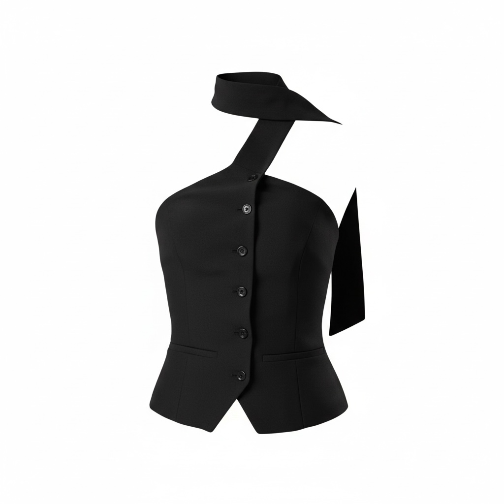 Aura Choker Wrap Top | BLK
