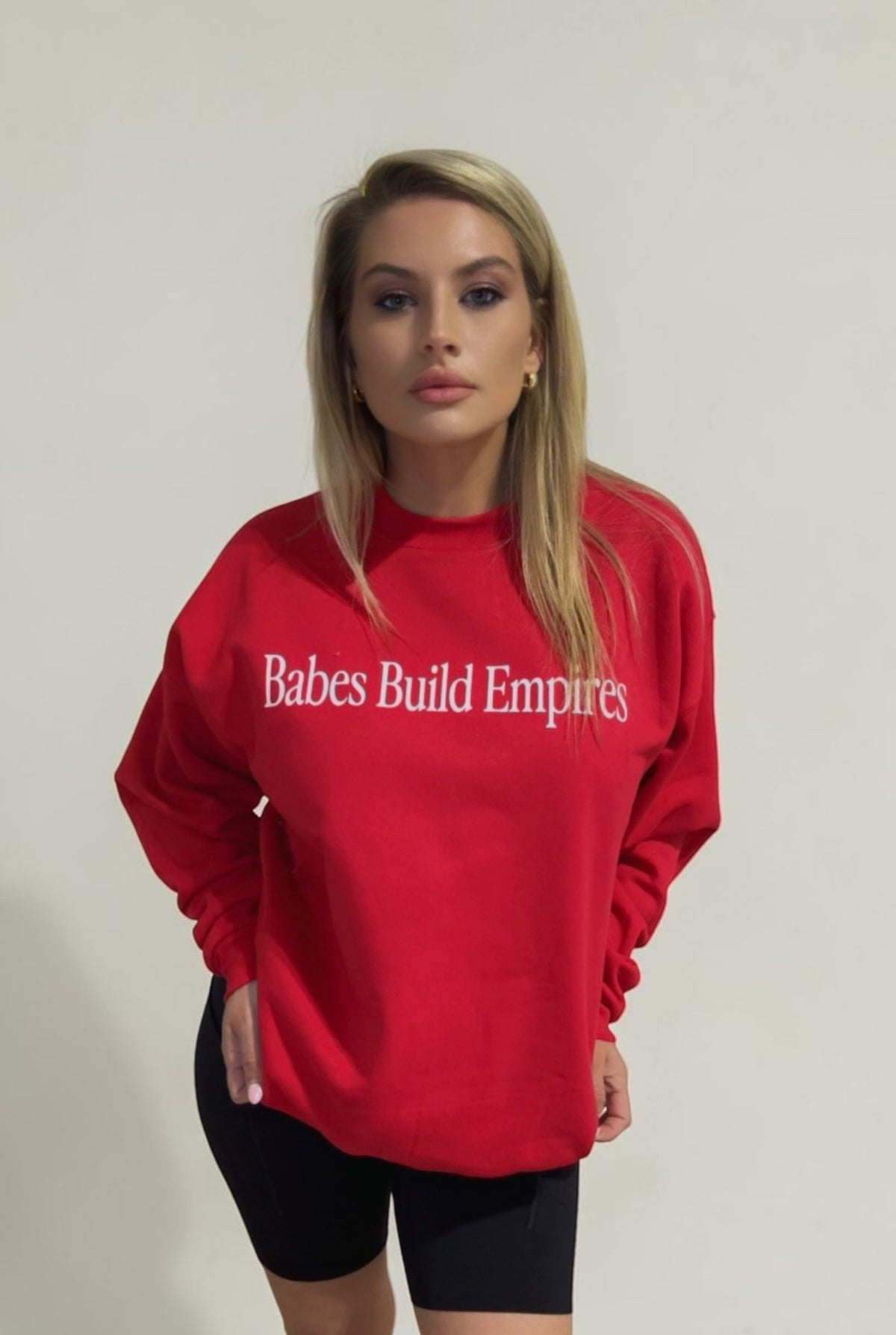 Babes Build Empires Graphic Sweatshirt - Red