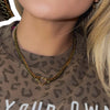 Tessa 14K Non-Tarnish Heart Snake Chain Necklace: Yellow Gold / Necklace
