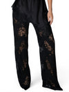 Noir Lace Satin Pants — Set Bottom