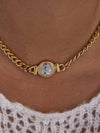 Parisse 18K Gold Non-Tarnish Coin Pendant Necklace: Yellow Gold
